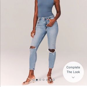 Abercrombie ripped curve love skinny jeans